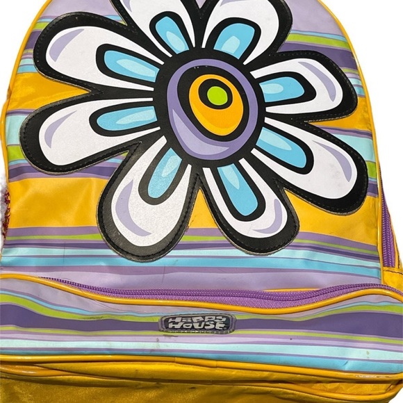 Y2k happy house book bag back bag overnight beach + pouch back to school college - Picture 5 of 5